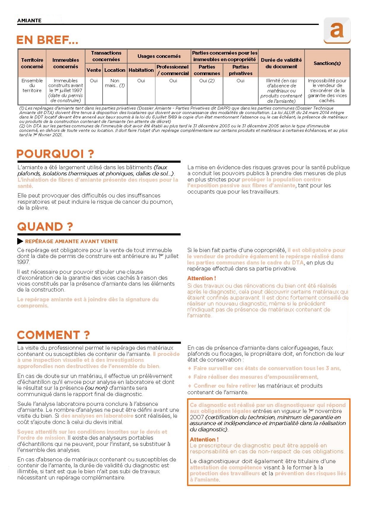 Réglementation amiante